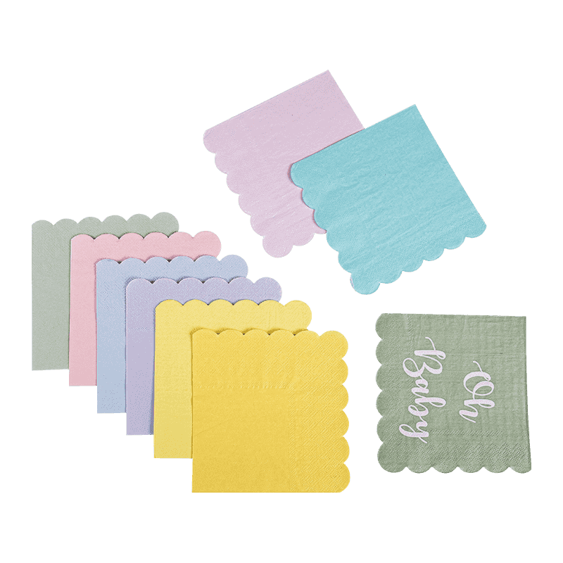 24x24 Warna-warni die-cut napkins berkualitas tinggi SJ6101