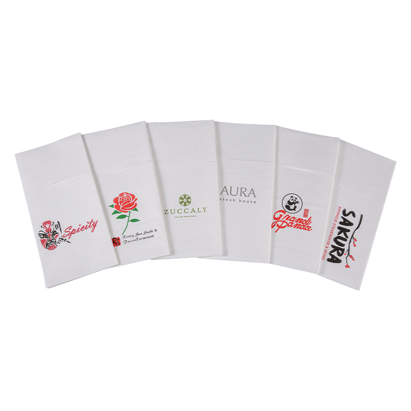 40x40 Soft Airlaid Paper Napkins dengan Pocket SJ1301