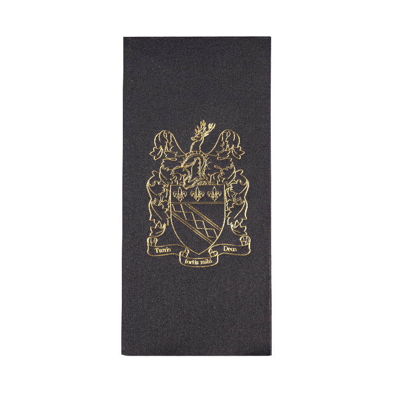 43x30 Soft Black Airlaid Napkins Hot Stamping SJ2302