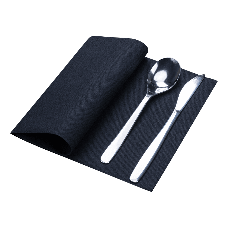 40x40 1/4 Medium hingga Tinggi Penyeraran Black Airlaid Napkins SJ2101