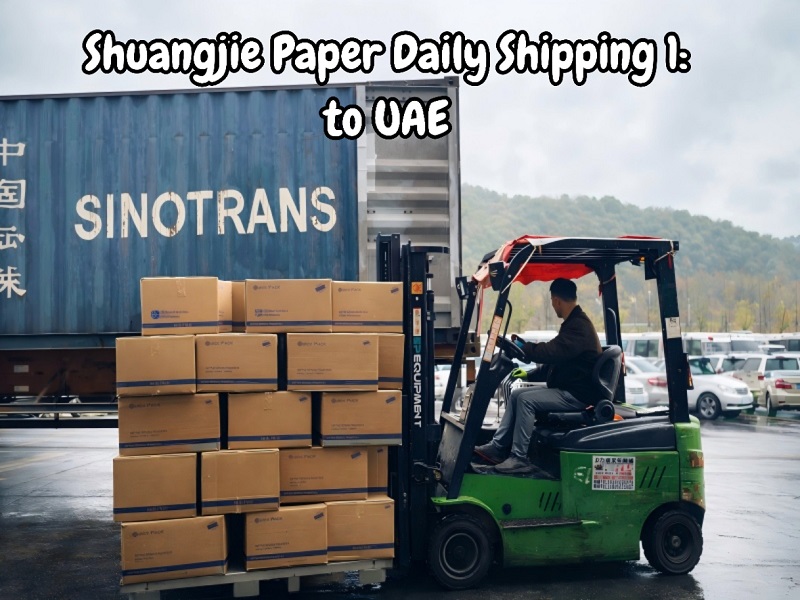 Shuangjie Paper Mengirimkan Kontainer Penuh Serbet Airlaid ke UEA dari Pelabuhan Ningbo